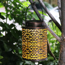 Solar Lights Metal Solar Lantern Outdoor Hanging Waterproof for Tree Pathway