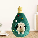 Xmas Tree Shape Pet Nest Winter Warm Kitten Cat House Sleep Bed Pet Product