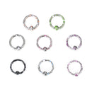 8Pcs/Lots Seamless Hinged Segment Sleeper Ring Hoop Ear Lip Nose Septum Piercing