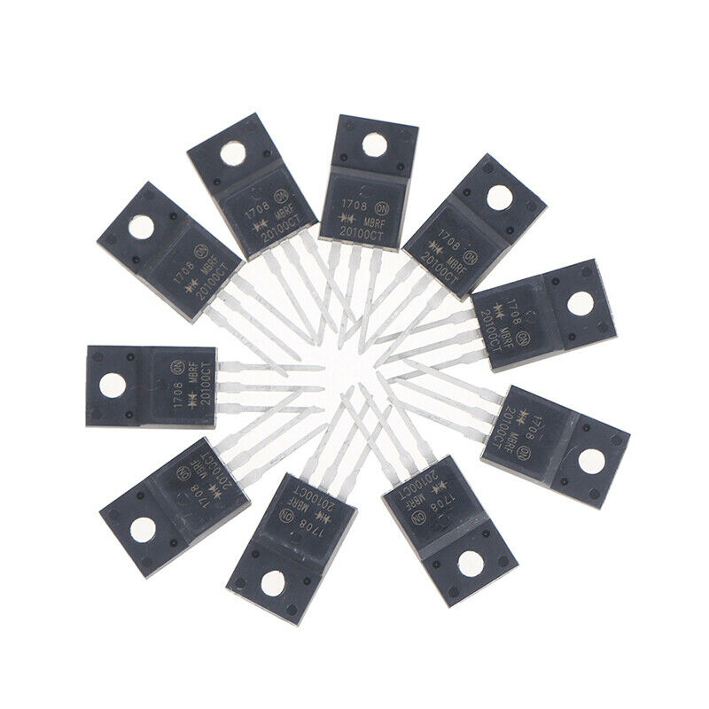 10PCS TO-220F MBRF20100CT SCHOTTKY DIODE 20A 100V MBR20100CT 201SEAU