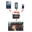 2Pcs Black In Car Audio Cassette Tape Adapter with Aux Cable Cord 3.5mm Jack for
