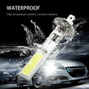 2Pcs Car H1 COB LED Headlight Hi/Lo Beam DRL Driving Light Lamp Bulb White 6000K