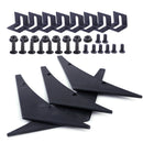 4X Car Front Bumper Splitter Lip Fins Spoiler Canards Body Refit Trim ABS Black