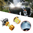 H4 DC 9V-12V LED 3 COB Motorcycle Headlight Bulb 1300LM 6500K Beam Hi/Lo Ho L5C9