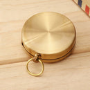 Brass Pocket Watch Style Outdoor Camping Hiking Compass Navigation Keychain LJ