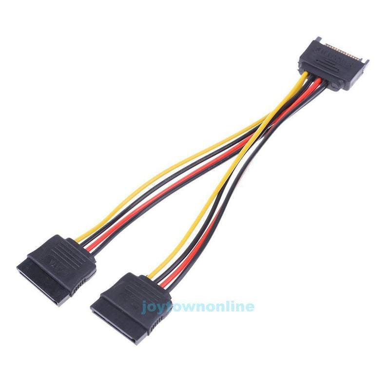 15Pin SATA Port to 2 15Pin SATA Splitter Cable Extender Power Adapter Cable