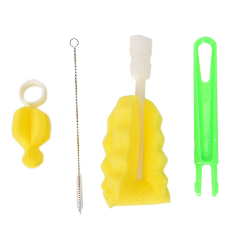 3Pcs Baby Bottle Sponge Brush Cup Glass Washing Cleaning Kitchen Cleaner To Kw