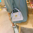 Summer Small Bag Female Personality Lock Small Square Bag Silk Scarf Portab