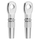 2Pcs Marine Grade 316 Stainless Steel Swageless Eye Terminal Wire Cable Rop