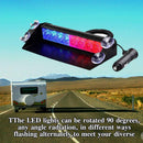 8 LED Flash Light Red/Blue Car Truck Emergency Warning Strobe Das L0Z2