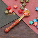 Sealing Stamp Spoon Wooden Handle Wax Melting Spoons for Cards Scrapbooking Tool