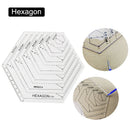 4Pcs Transparent Quilting Ruler Set Professional Sewing Tool DIY Diamond Shape