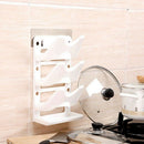 Kitchen Pot Lid Rack Shelf Holder Pan Cover Cutting Board Holder Organizer