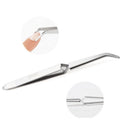 Chic Nail Art Curved Tweezer Rhinestones Picking Nipper Stainless Steel Tool ME