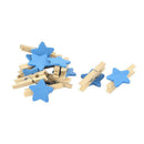 Star Shaped Card Photo Paper Pegs Crafts Mini Wooden Clip10pcs Blue N5Z5