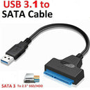 USB 3.1 to SATA 2.5" Hard Drive HDD SSD 22Pin Adapter Converter Cable UK