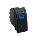 12V&24V Car Truck Boat UTV Blue LED Backlit Rocker ON OFF ON Switch Panel