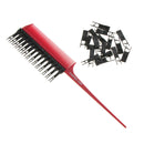Salon Weaver Highlighting Foiling Hair Comb Coloring Dyeing Tint Brush Wine Red