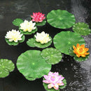 Pack Of 9 Artificial Floating Foam Lotus Leaves Water Lily Pads Ornaments G M3E4