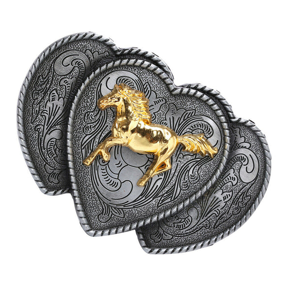 Western Cowboy Style Replacement Belt Buckle Horse Engraving For Men Gentlemen
