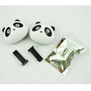 2 Pcs Black White Panda Shaped Car Air Freshener Perfume w Two Clips