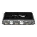 2 Port HDMI KVM 4K Switcher Splitter for Sharing Monitor Keyboard Mice Mouse Ew