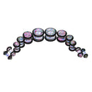 36 Pack Glitter Gauge Kit Spiral Tapers Tunnels and Plugs Ear Stretching Starter