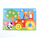 Color Cognition Board Educational Toys Children Wooden Color Match(Farm)