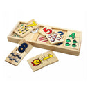 Wooden Count Geometric Shape Cognition Match Baby Early Education Math Toys