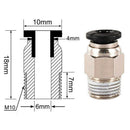 3 Pieces Ptfe Teflon Tube (2 Meters) + 6 Pieces Pc4-M6 Quick Fitting + 6 Pi U6V4