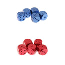 Aluminum Alloy Round Corner Metal Dot Dice Dies for D&D RPG MTG Red & Blue