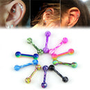 10PCS Stainless Steel Barbell Ear Stud Tragus Cartilage Helix Earrings Piercing^