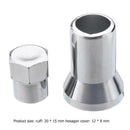 4pc TR413 Chrome Car Truck Tire Wheel Tyre Valve Stem Hex Cap W/ Sleeve Cover