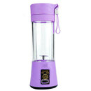 380ml Portable Juicer USB Rechargeable Blender Mixer Juice Machine (Purple) A