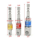 1Set/3pcs Hex Drill Power Bit Socket Drive Adaptor Exension 1/4" 3/8" 1/2"  R2I9