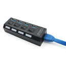 USB 3.0 Hub 4 Ports Portable USB Hub With USB  Adapter Cable For Laptop 2017