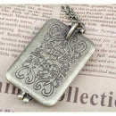 Retro Chinese Mural Style Enamel Bird Locket Box Long Chain Sweater Necklac