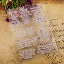 DIY Transparent Stamp Silicone Handmade Thanks Theme Photo Card Album Seals