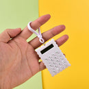 Newest Plastic Casing 8 Digits Electronic Mini Calculator Keychain Random Col LJ