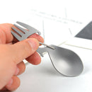 Outdoor Camping Picnic Stainless Steel Fork Spoon Tableware Ultralight Useful BX