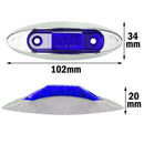 4pcs Waterproof Blue 3LED Side Marker Lights for Trailer Truck Van Boat 12V-24V