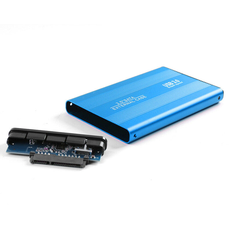 3TB USB 3.0 Hard Disk Enclosure 2.5 inch SATA HDD SSD Mobile Case (Blue)