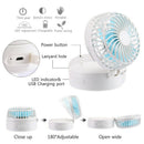 Portable Handheld Fan Mini Portable Outdoor Necklace Fan 3 Speeds 180 Degre O4K5