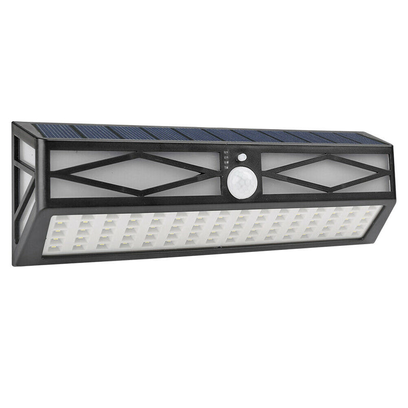 80LED Solar Wall Light Garden Human Infrared Sensor Hanging Security Lamp A