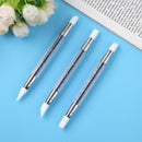 3pcs/Set Dual-Ended Silicone Nail Art Pens Hollow Carving Manicure Brushes