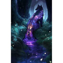 5D DIY Full Drill Diamond Painting Novelty Wolf Cross Stitch Embroidery Kit