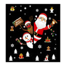 Christmas Window Showcase Removable Santa Claus Snowman Elk Wall Stickers