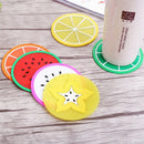 7 Color/Lot Combination Hot Coaster Fruit Shape Silicone Cup Pad Slip Insul A2O4
