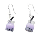 2 Pairs Women Bubble Tea Drop Earrings Personality Milk Tea Drink Earring TLE