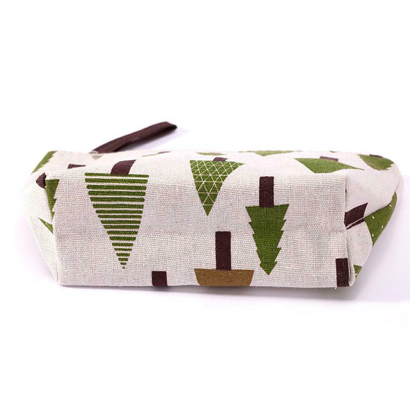 Printed Cosmetic Bag Canvas Purse Zip Makeup Wash Storage Pouch (Style 3) A